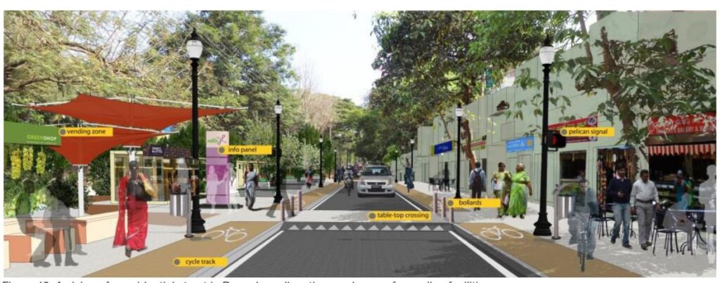 A vision of a street in Bengaluru with dedicated NMT track