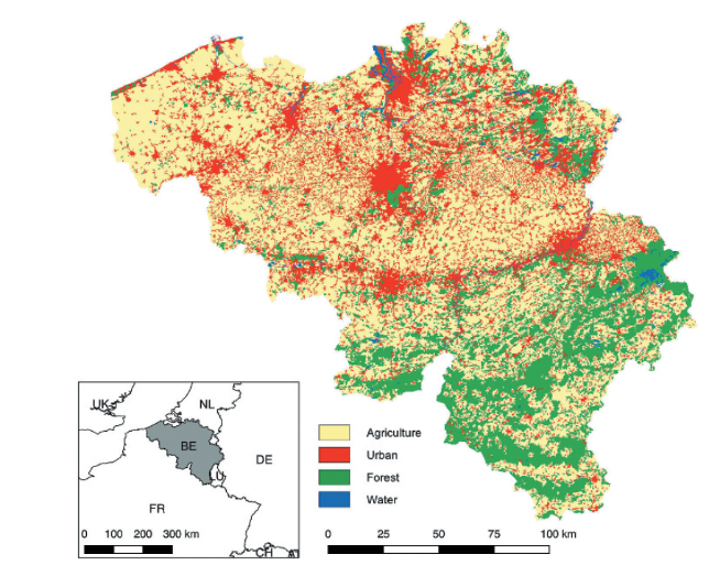 Land use in Belgium